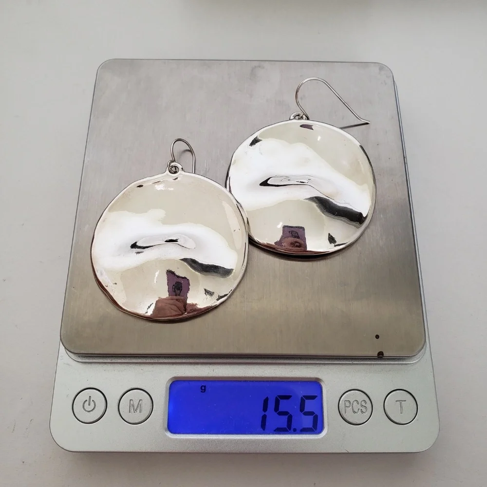 E&L Israel Sterling Silver Electroform Drop Earrings - Picture 9 of 9